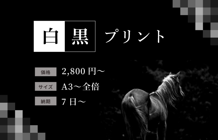 モノクロ(白黒)プリント